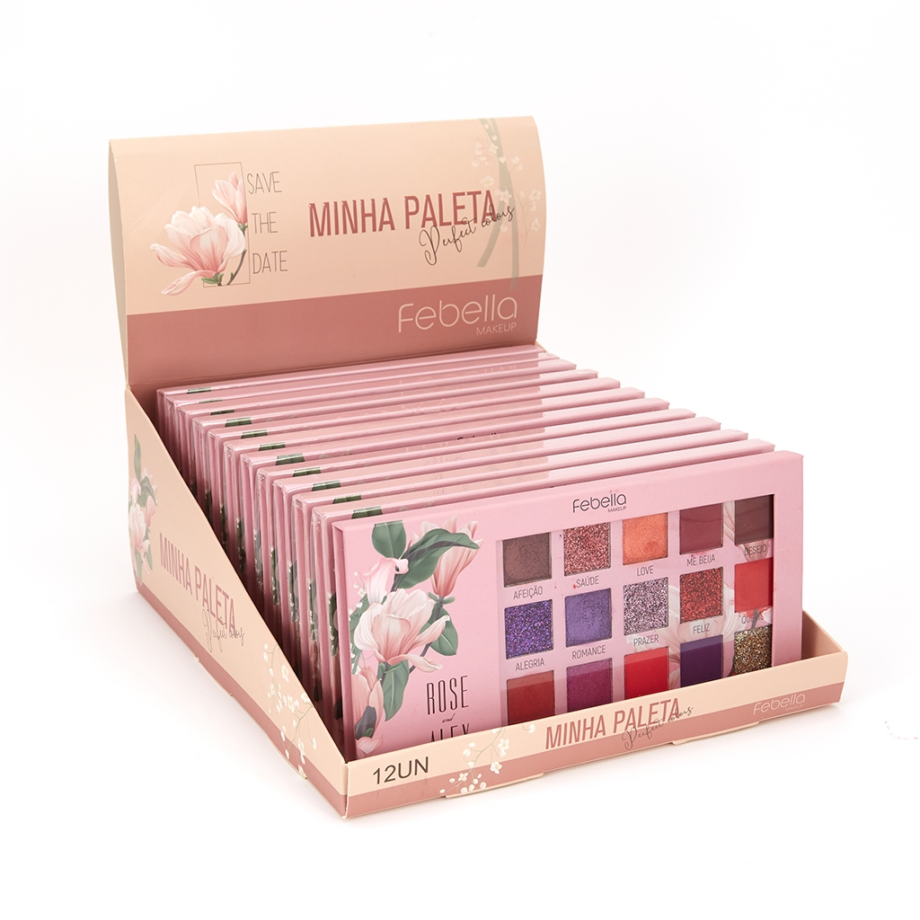 Paleta de sombras Rose Shine Box Paleta de maquiagem 21 Cores Cosméticos Febella PSO30315