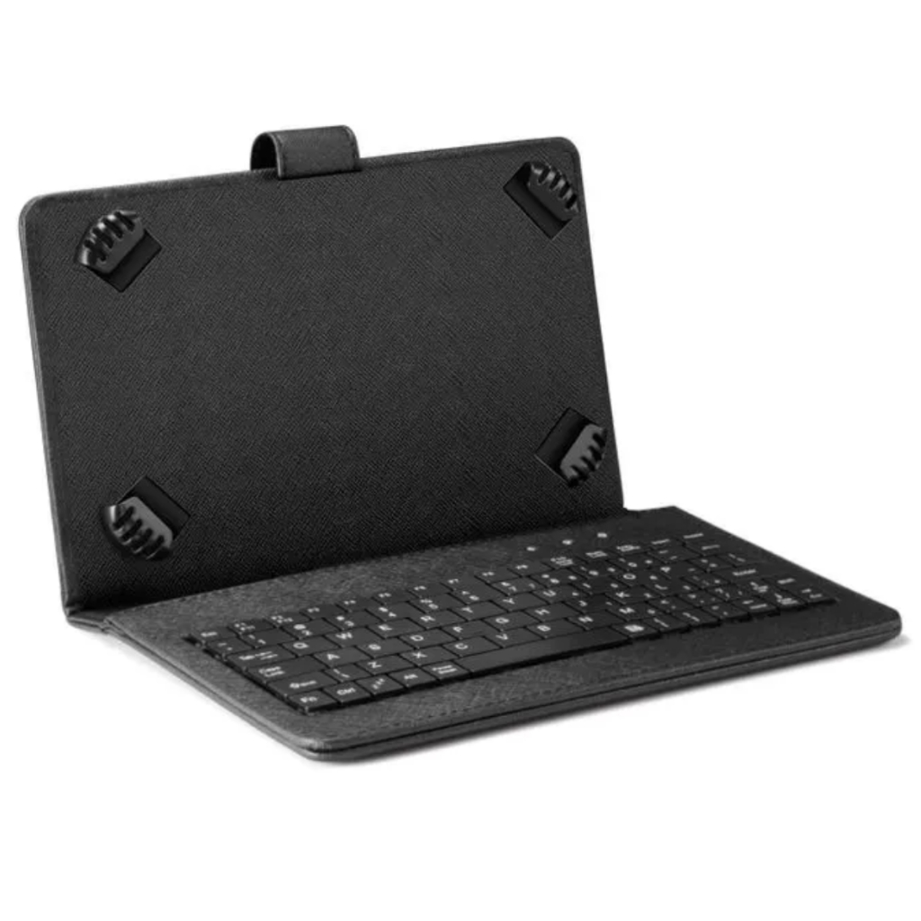 Case Capa Teclado USB Tipo C Para Tablet 10 Polegadas Preto Qwerty Portátil Preto Android com fio