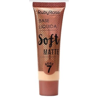 Base Liquida Facial Solft Matte bege  Ruby Rose