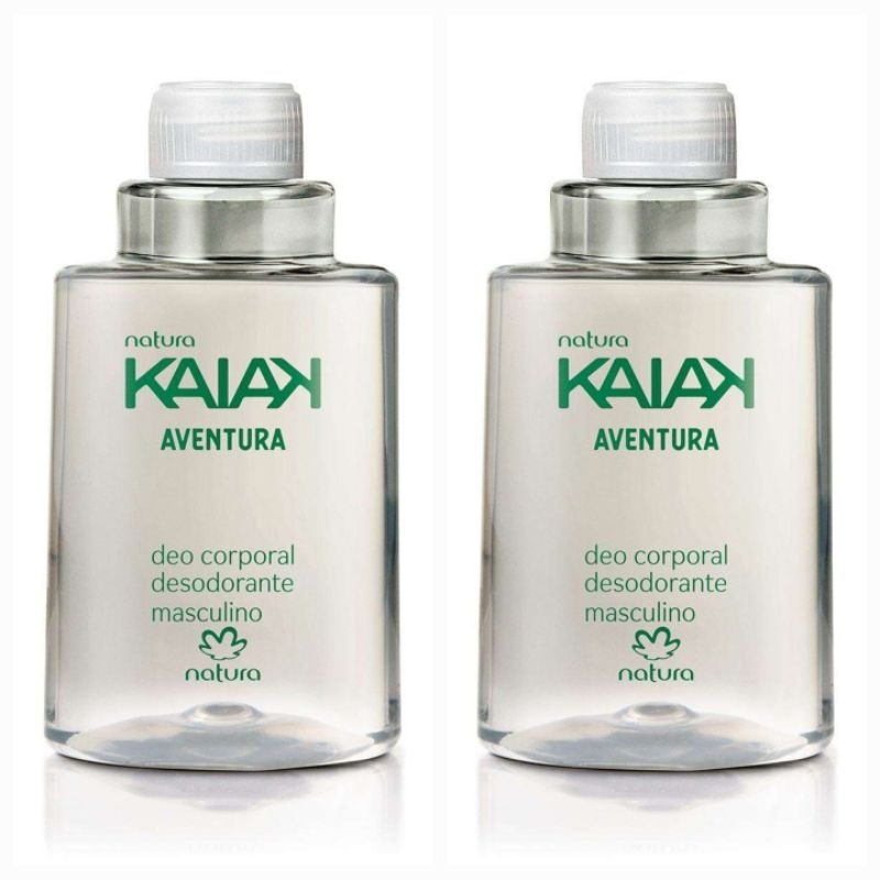 kit 2 unidades Refil Deo Corporal Kaiak Aventura Masculino - 100ml em Oferta na Shopee