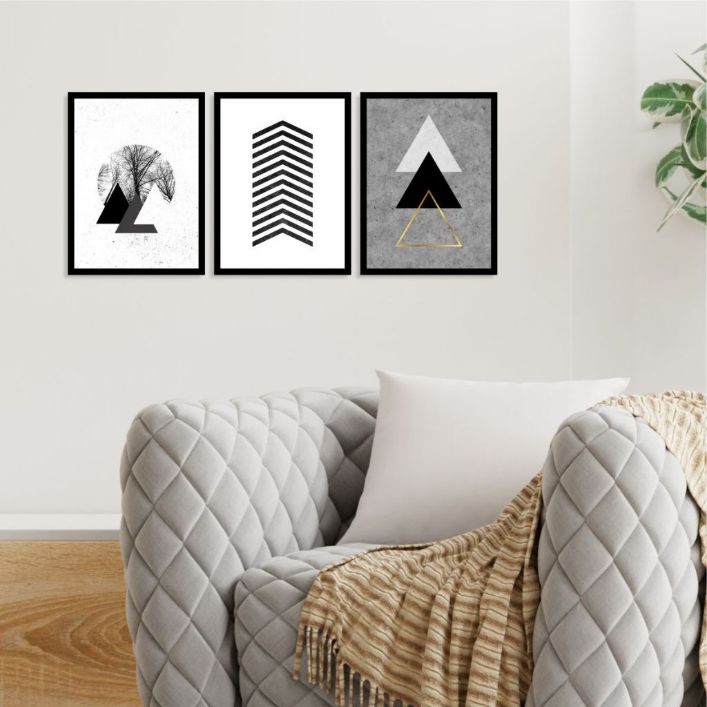 Kit de Quadros Decorativos 3 Peças Especiais Variados Temas Religiosos Minimalista Deus Florais em Oferta na Shopee