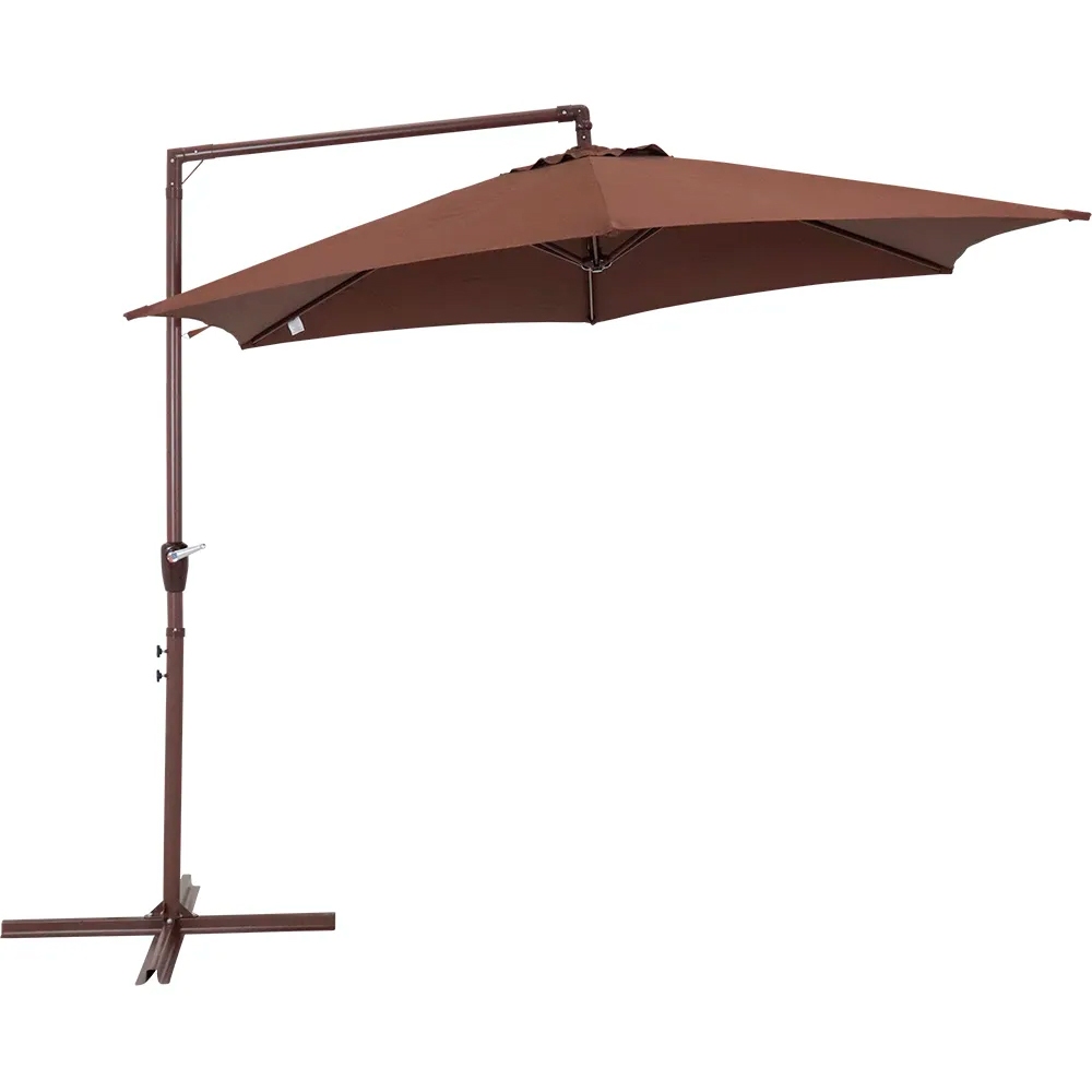 Ombrelone Suspenso Veneza 3 Metros Diâmetro com Manivela 832012 Marrom BELFIX em Oferta na Shopee