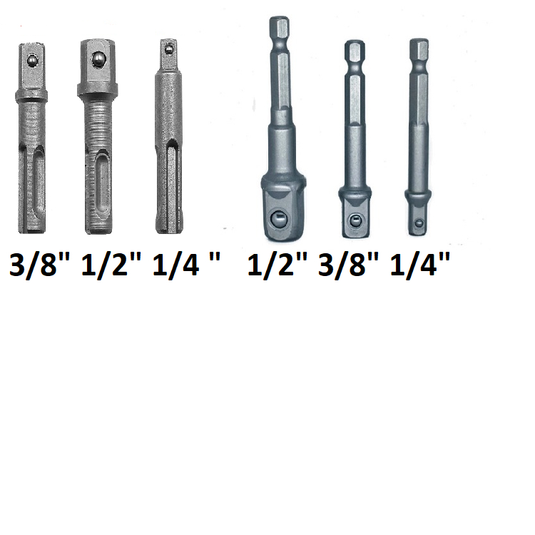 Kit Jogo  Unidades Adaptador Soquetes E Pito Parafusadeira Cromo Vanádio