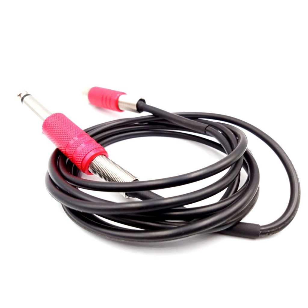 Cabo Rca Para Maquina deTatuagem, P10  pen, tattoo  Borracha Original Cor - Rosa Pink