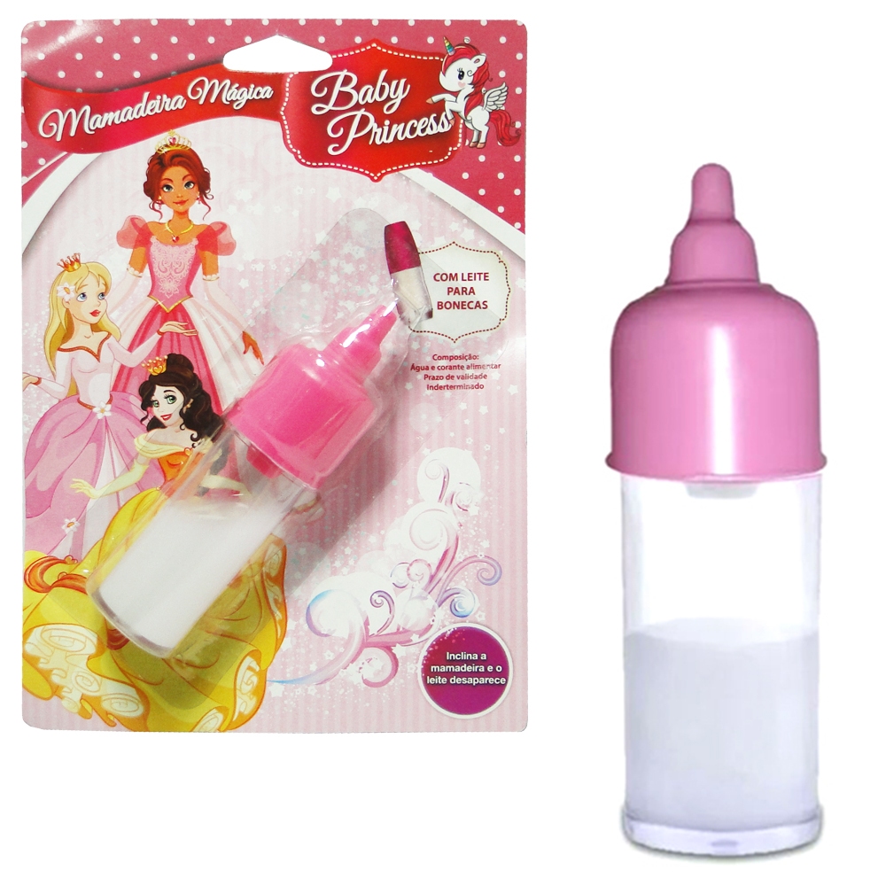 Mamadeira de boneca Leite brinquedo Infantil menina menino faz de conta - Mamadeira mágica