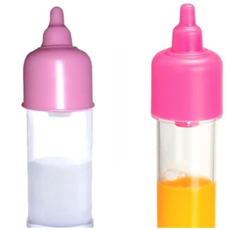 Brinquedo Menina Mamadeira Mágica Acessório Para Boneca Reborn Presente Infantil Criança Bebe Casa de Boneca - 2 pç