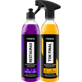 Cera Manutenção Carnaúba Tok Final + Revitalizador de Plásticos Restaurax 500ml Vonixx em Oferta na Shopee