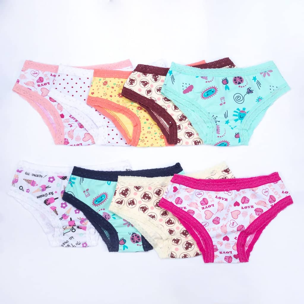 Kit 10 Calcinhas Infantil Rendinha Algodão Alta Qualidade em Oferta na Shopee