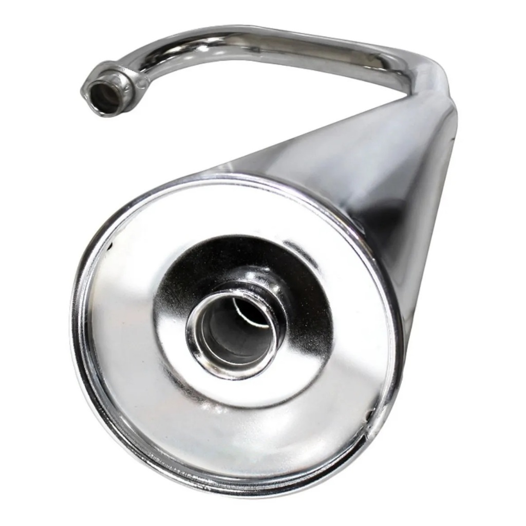 ESCAPAMENTO GEMOTO ESTRALADOR CROMADO ML LATINHA 1 ABAFADOR TITAN FAN START 160 em Oferta na Shopee