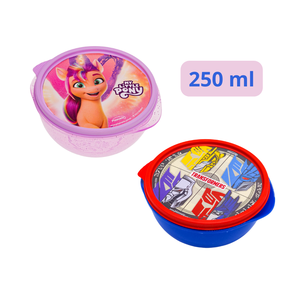 Kit Lancheira Escolar 4 Peças Copo Com Tampa Pote Lego Sanduicheira Porta Pão Pote  Merenda Plasvale