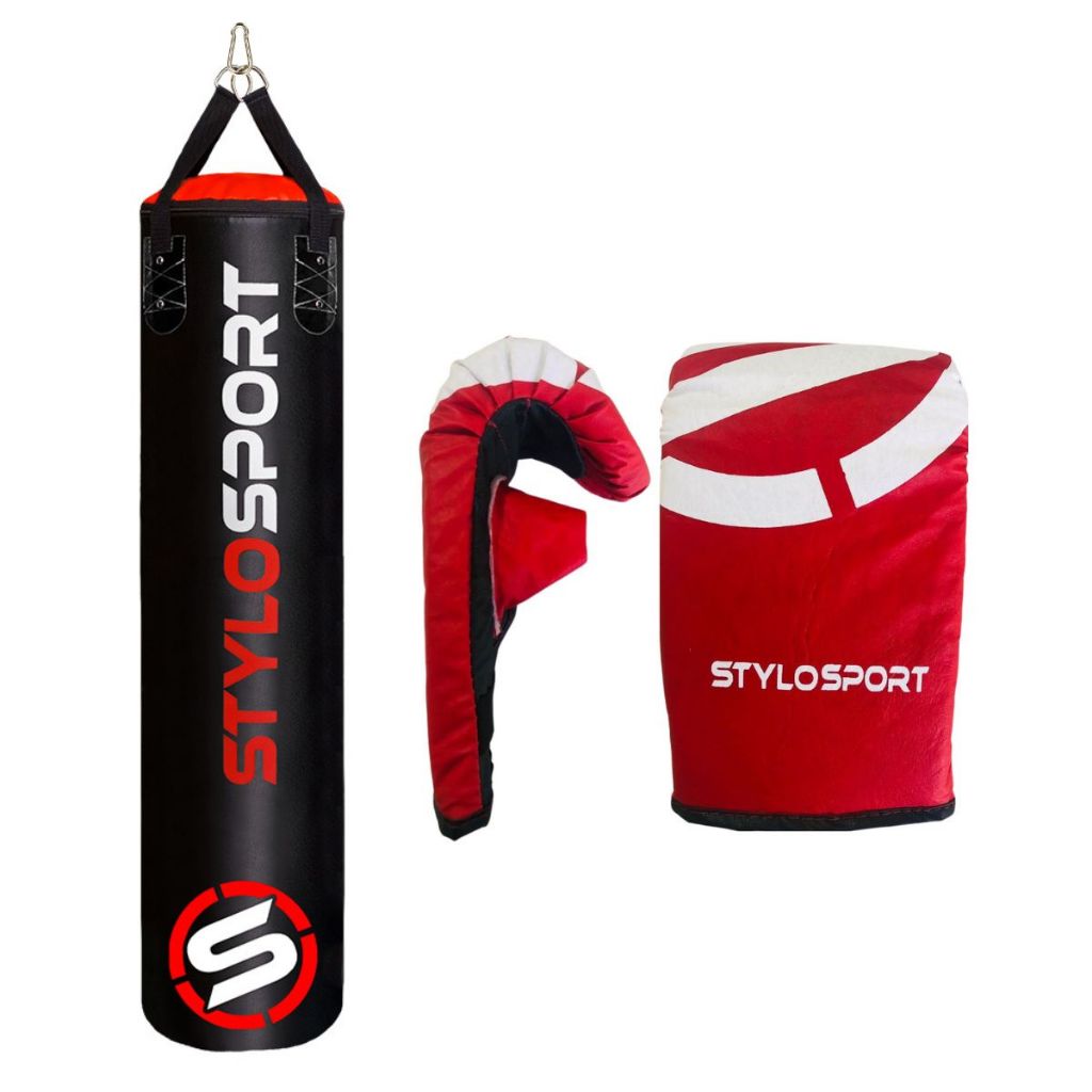 Kit Luta Saco de Pancada 160 + Luva Bate Saco Adulto Treino Academia Boxe Kickboxing Envio Rápido