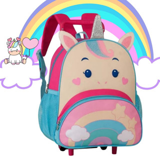 Mochila Infantil escolar menina Com Rodinhas Uniconio - Rosa