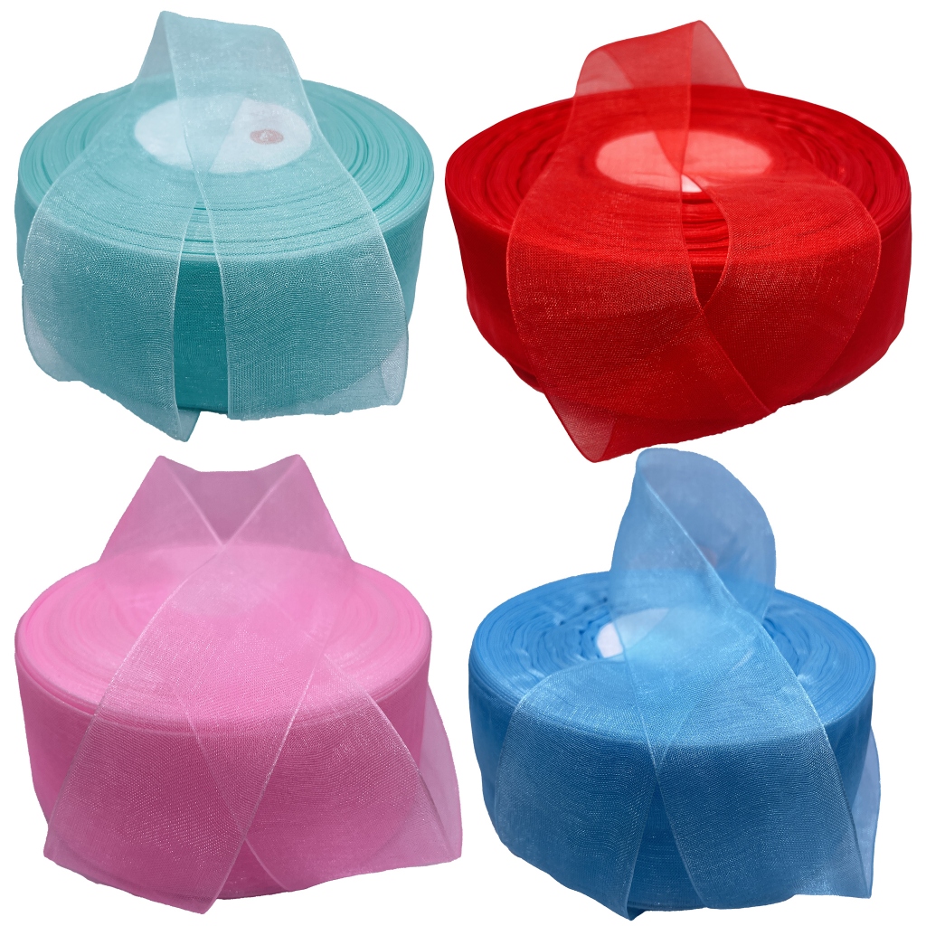 Fita de Organza Voal de Qualidade Premium/ 38mm/Com 90 MTS