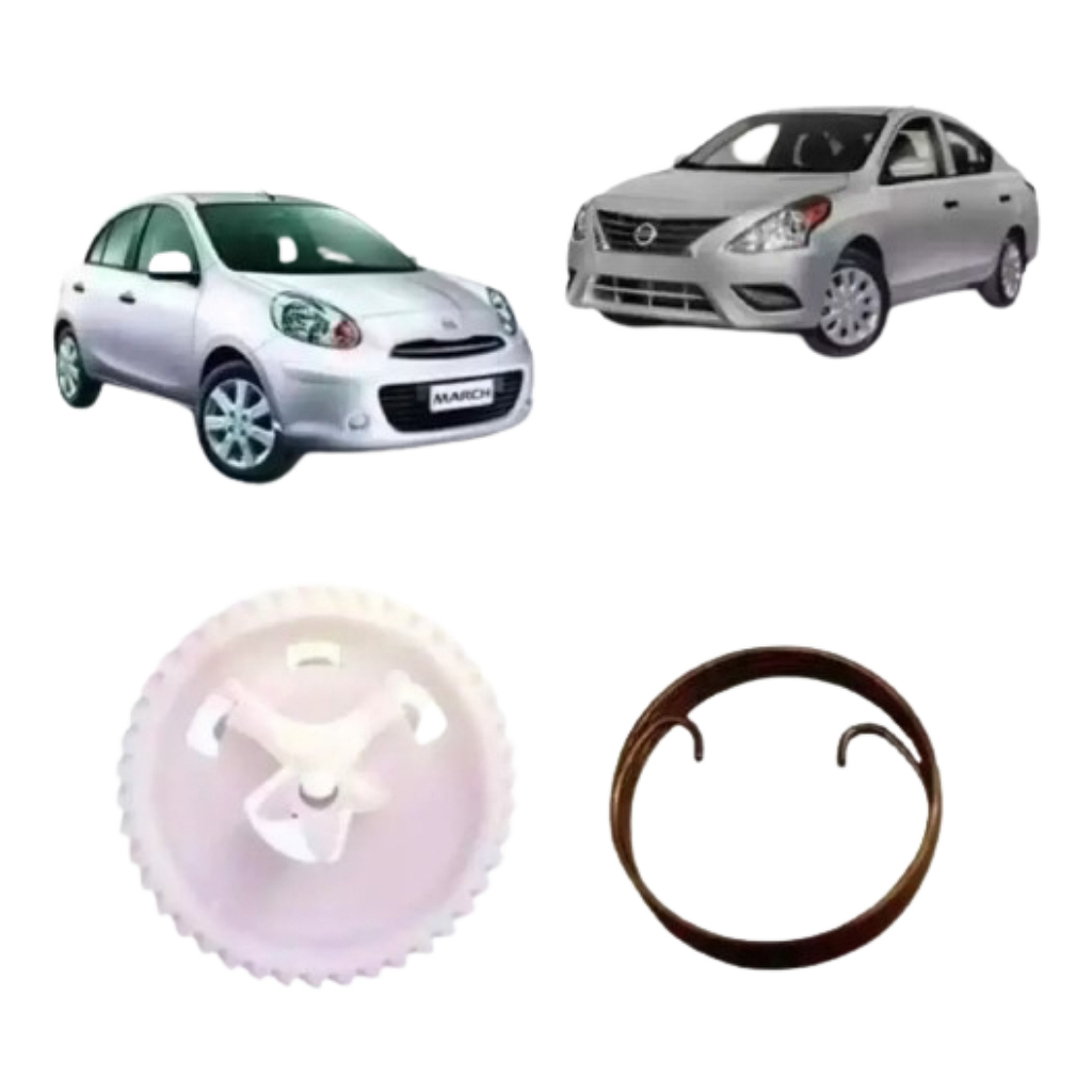 Reparo engrenagem da trava eletrica fechadura portas nissan Versa March Tiida Livina