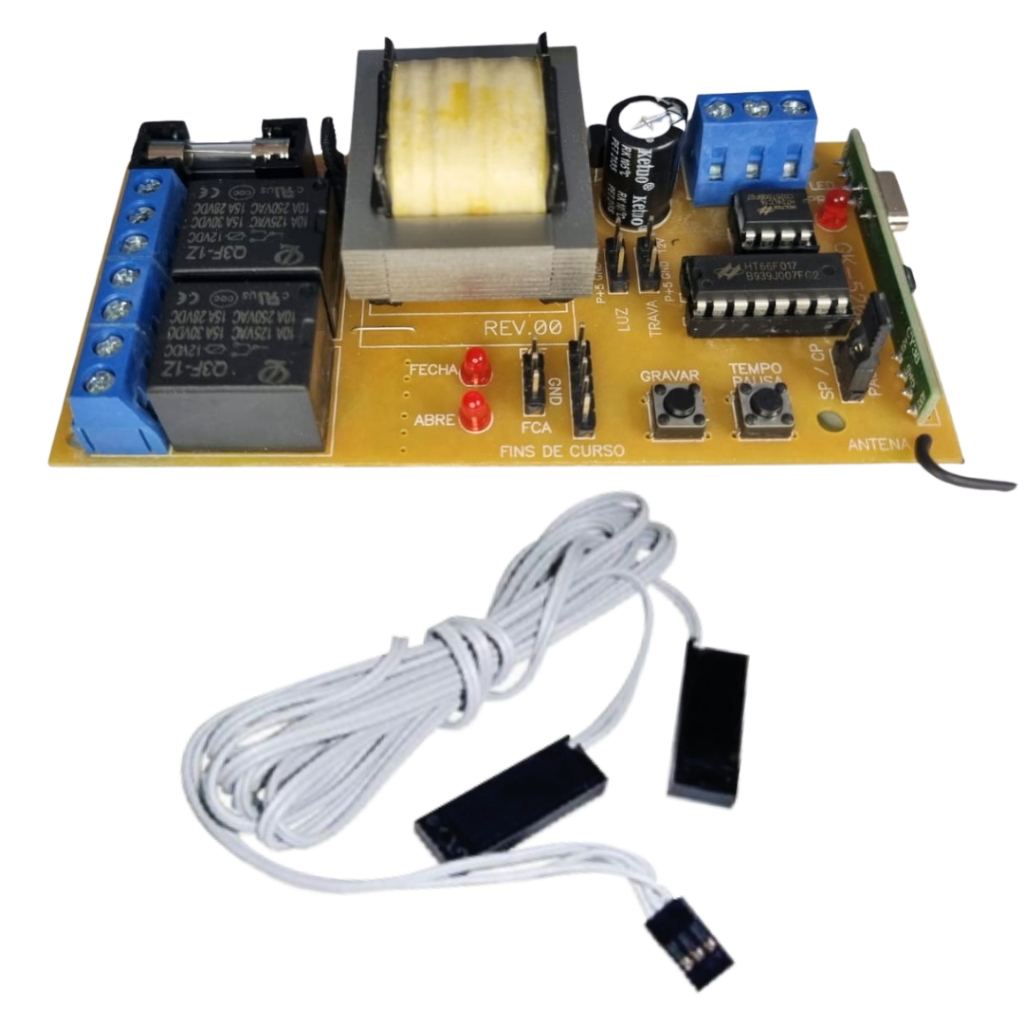 Kit Placa Central De Motor Portão Eletrônico Nb52 e Fim De Curso PPA para Portão Automático de Casas e Condominio