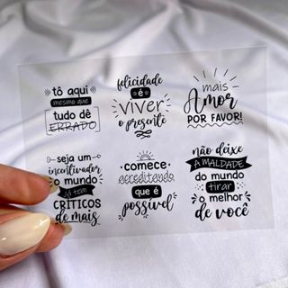 Cartela frases Modelo 10 para aplicar na resina epóxi em Oferta na Shopee