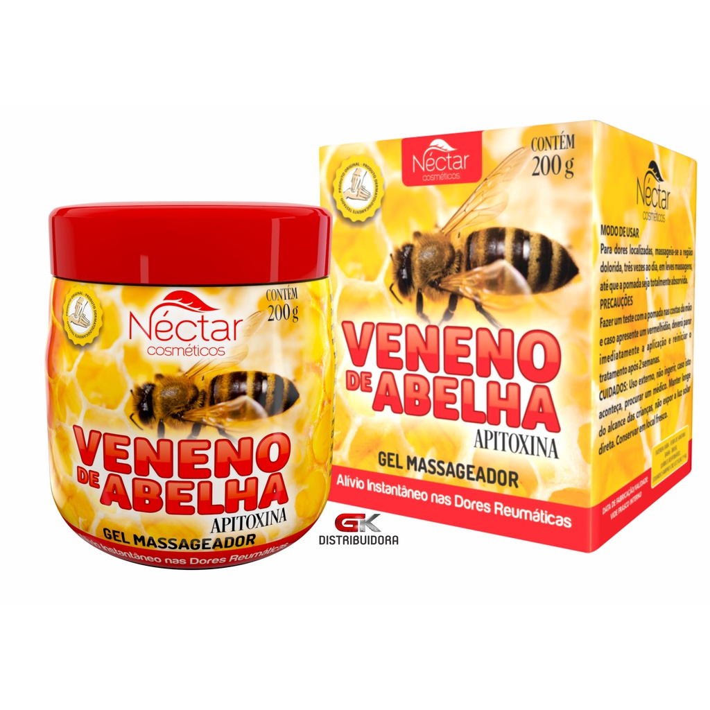 3 Gel Massageador Abelha Nectar Cosméticos 200g Original em Oferta na Shopee