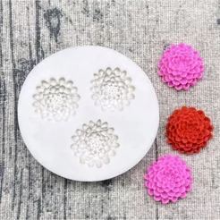 MOLDE DE SILICONE MINI FLOR DALIA PARA DOCINHOS