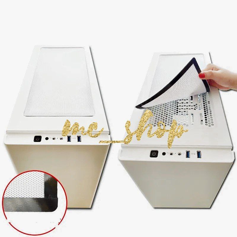 Filtro branco Anti Poeira Magnético Tela De Proteção Gabinete Pc Computador Fan Cooler Ventoinha