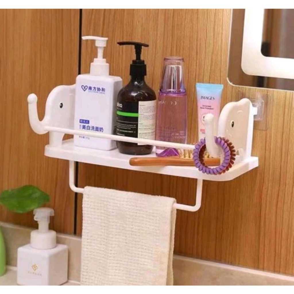 Prateleira Suporte Multifuncional Elefante Banheiro Quarto Sala Casa Uso Geral em Oferta na Shopee