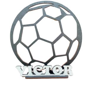10 Centro de mesa em mdf Bola de futebol personalizado com nome em Oferta na Shopee