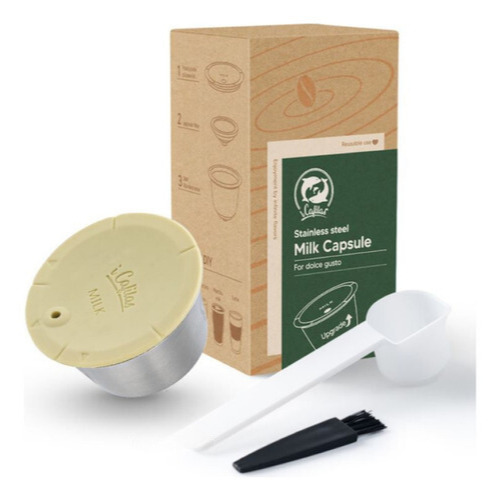 Cápsula Leite em Pó  e  Capuccino Recarregável Dolce Gusto Inox - Mibeacap - Já no Brasil!!