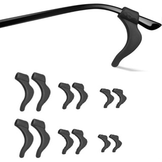 Gancho De Orelha 6 Pares Flexível Preta Em Silicone Para Haste De Óculos Anti Deslizante Confortável em Oferta na Shopee