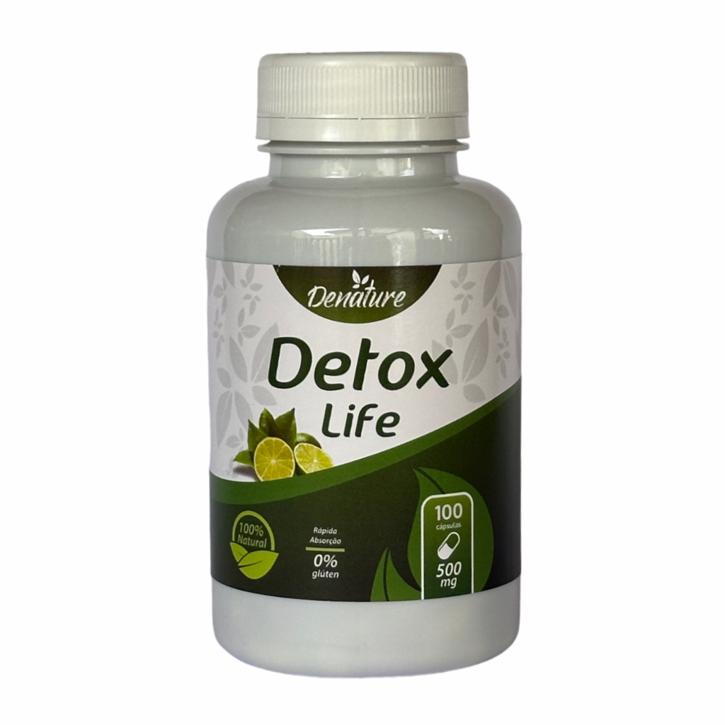 Detox Life 100% Natural Suplemento Denature 500 mg 100 caps