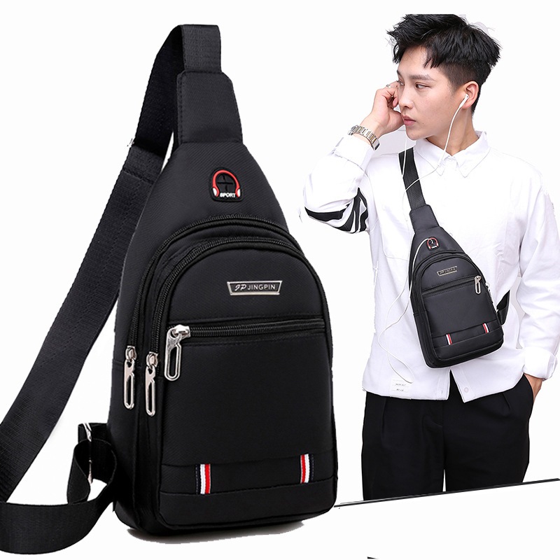 Bolsa Mochila Pochete Grande Transversal Masculino Chest Bags De Ombro Impermeável