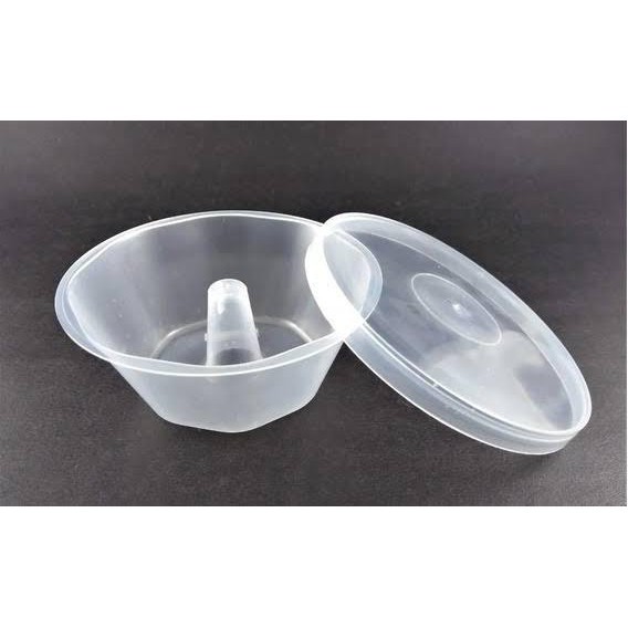 Forma de Pudim 1100ml com Tampa – Forneável – Plastilânia | 25 ou 50 unidades — imagem 2 de 2