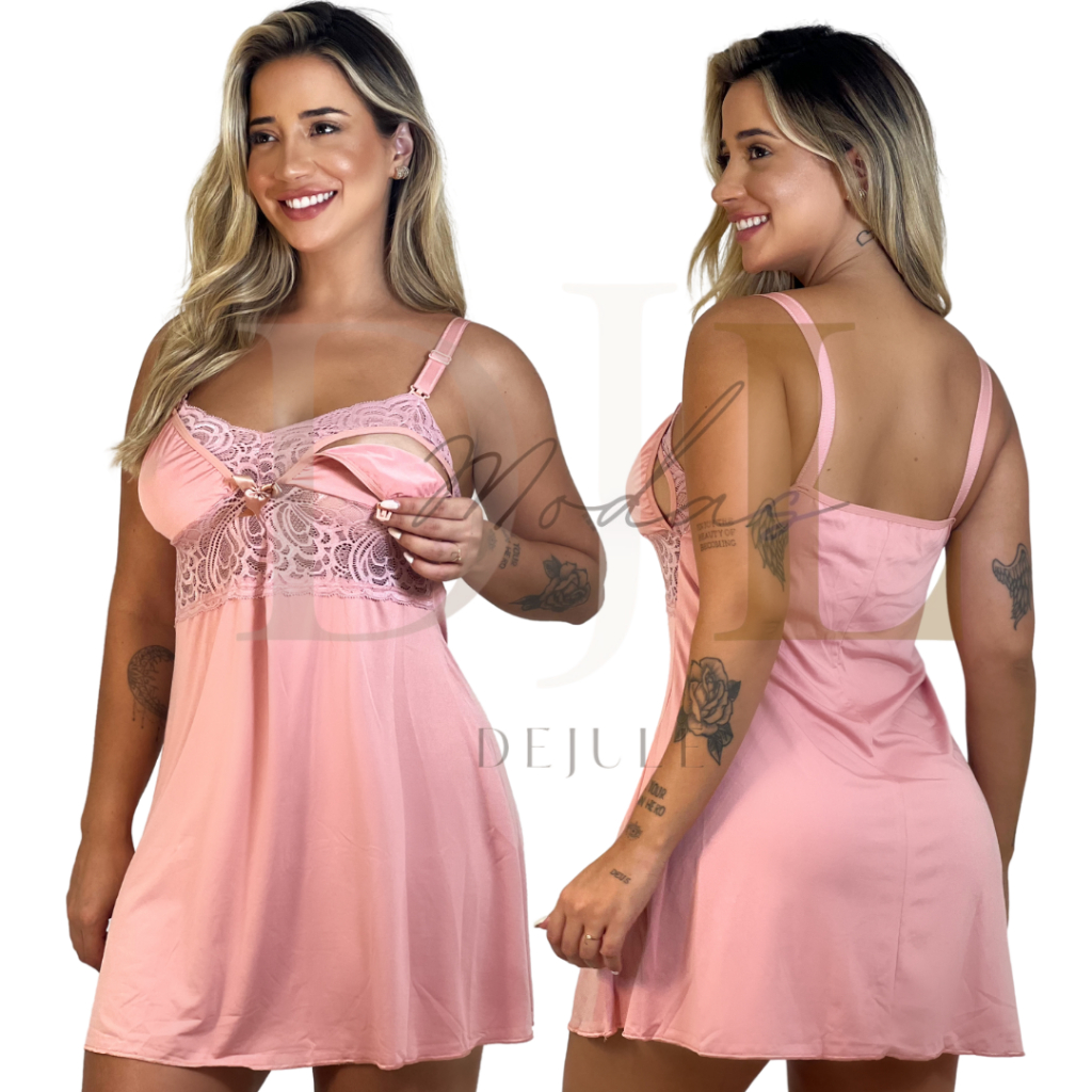 Camisola Amamentação Abre Fácil Gestante Pós Parto Saída Maternidade Confortável em Oferta na Shopee