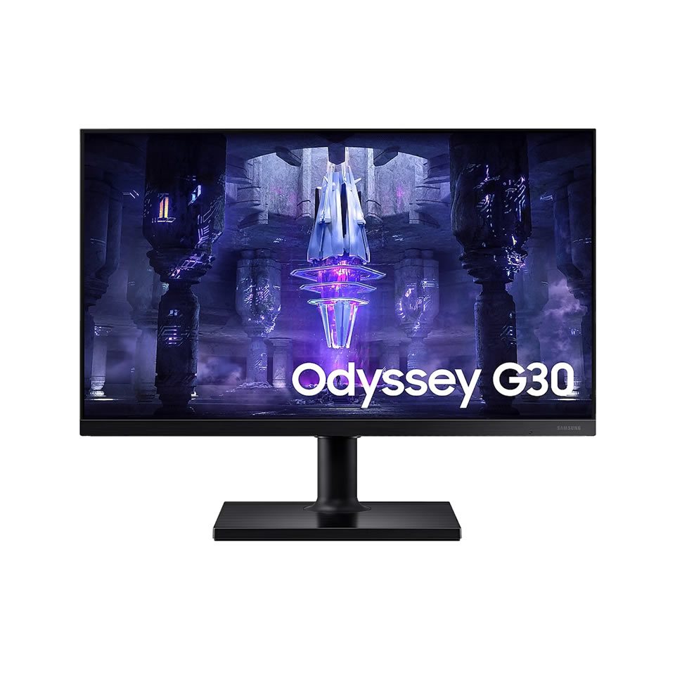 Monitor LCD LED Wide Gamer 23,8" SAMSUNG Odyssey G30 (Full HD/144Hz) c/ Rotação e Ajuste de Altura (HDMI/DP*/VESA)