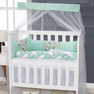 Kit Mini Berço Menina Menino 6 Peças Com Saia