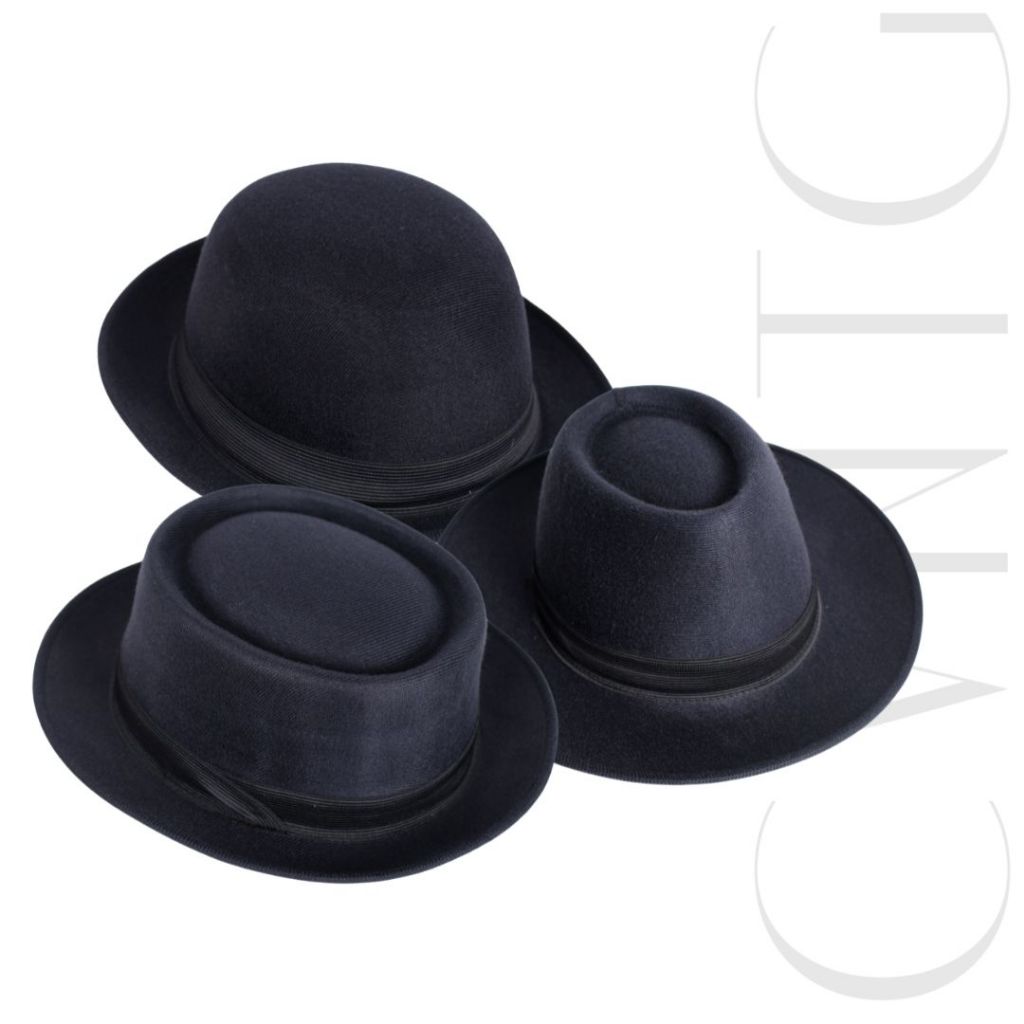 Trio Imbatível - 1 Chapéu Pork Pie + 1 Chapéu Fedora Gângster + 1 Chapéu Coco