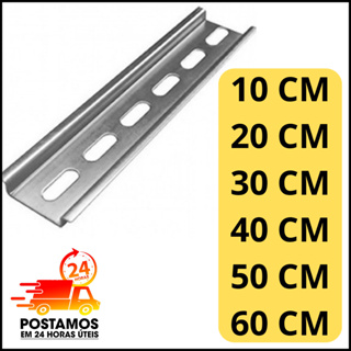 Trilho Din Perfurado Galvanizado para Quadro Elétrico Disjuntor Din em Oferta na Shopee