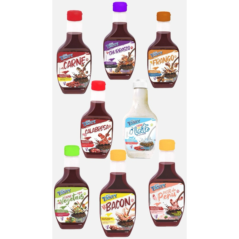 Molho Para Ração Cães Pet Ipet Tasty Dog 8 Sabores- 250g em Oferta na Shopee