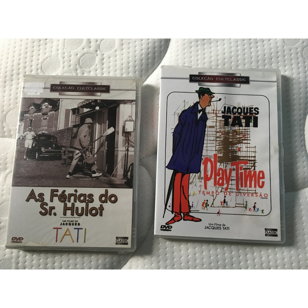 filme Play Time e Férias do Sr Hulot com famoso Jacques Tati em Dvd Original raros