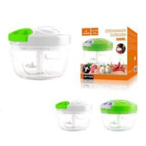 Mini Processador Manual de Alimentos Triturador 3 Lâminas 500ml