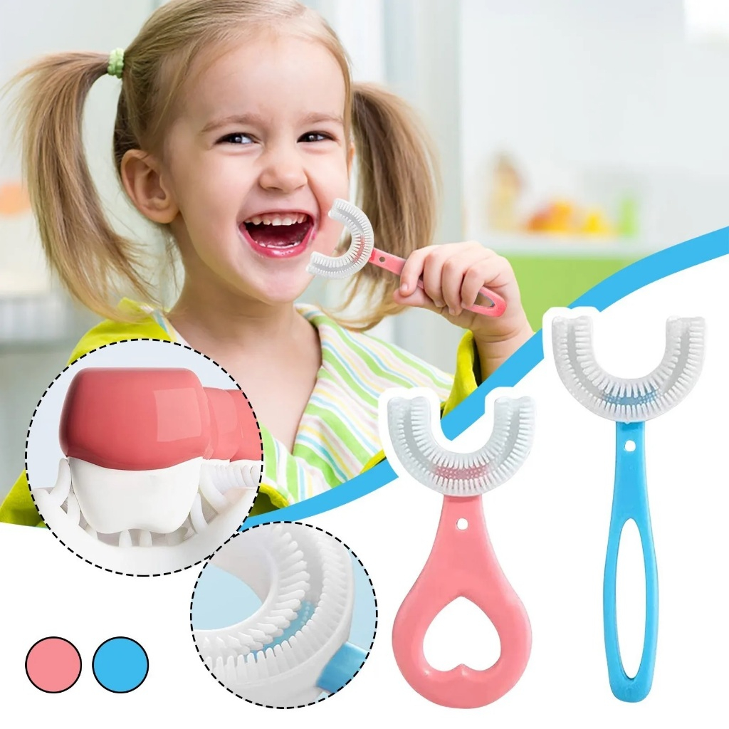 Escova Para Coçar Gengiva Do Bebê Infantil Escova U 360 em Oferta na Shopee