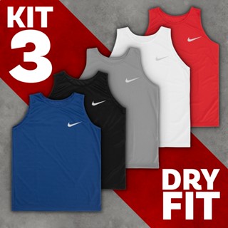 Kit 3 Regata Dry Fit Masculina - Casual - Treino - Academia - Esportes - Exercícios - Corrida