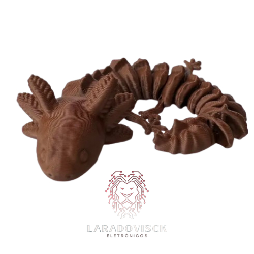 Axolote Articulado Realista Decorativo 15cm - Impressão 3D