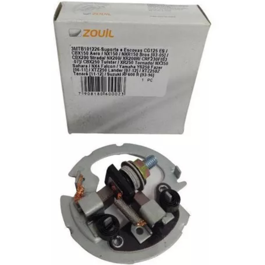 Escova Motor Partida Arranque Fazer TItan 125 Nx400 Falcon Cbx250 Twister Bros ZOUIL 3MTB101226