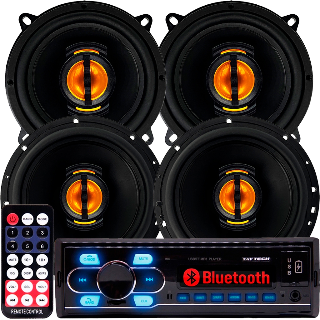 Kit Som Bluetooth Gol G5 + 4 Alto Falante Jb Flex 200w - Spare Parts and Accessories for Vehicles