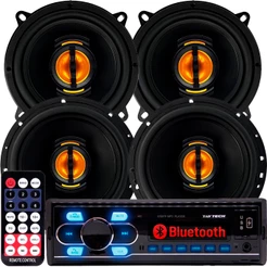 Kit Som Bluetooth Gol G5 + 4 Alto Falante Jb Flex 200w