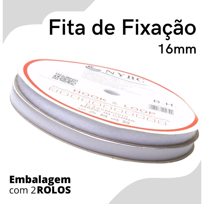 Fita de Fixação FX - Tipo Velcro - Preta 101 - 1 metro
