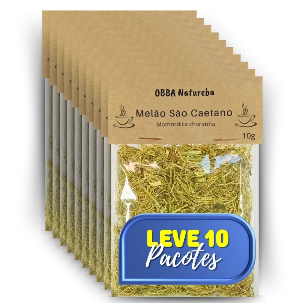 Kit com 10 Chás Melão de São Caetano | Autentico Ervas de Alta Qualidade para Cha Envio Imediato