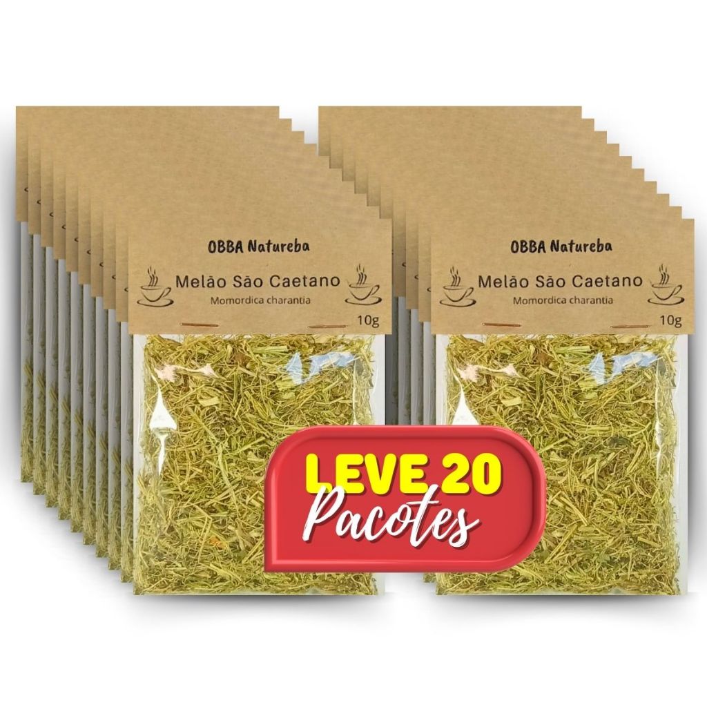 Kit com 20 Chás Melão de São Caetano | Autêntico Ervas de Alta Qualidade para Cha Envio Imediato