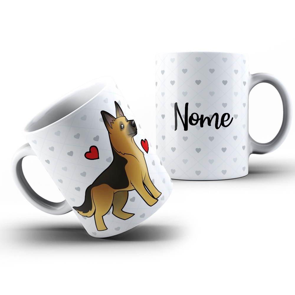 Caneca Pastor Alemão Lobo da Alsácia Pet Cachorro Dog Estimação