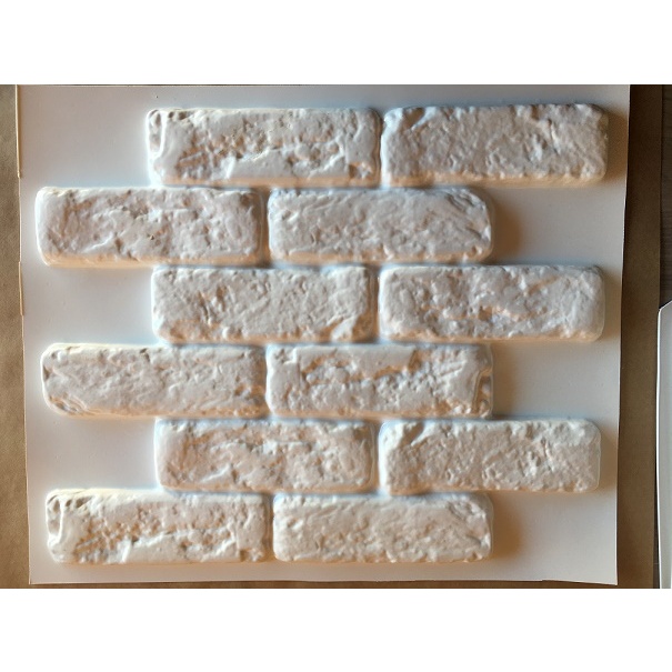 Forma Gesso 3d 12 Tijolinho Rústico Montado 38x40cm Abs 1,5mm Molde Para Gesso cimenticio 3d