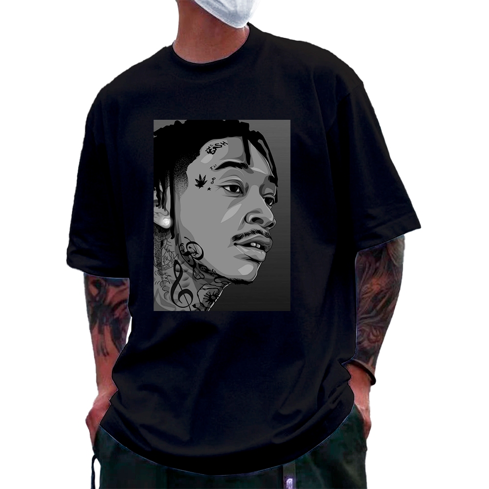 Camiseta Oversized Unissex Cantor Americano Wiz Khalifa Estilosa Streetwear Premium Trap